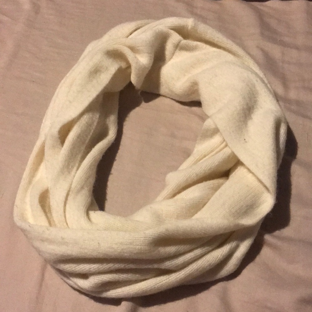 Cream colored infinity scarf